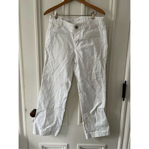 Loft white Kirby trouser flare jeans 10P